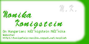 monika konigstein business card